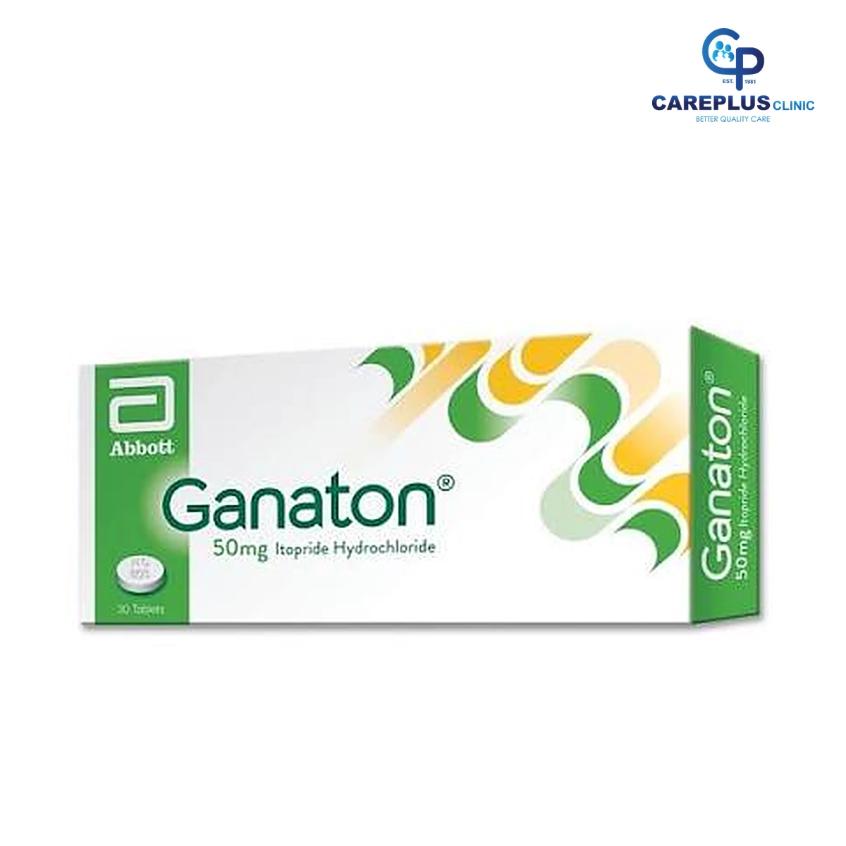 Ganaton (Itopride) 50mg Tablet, 30s